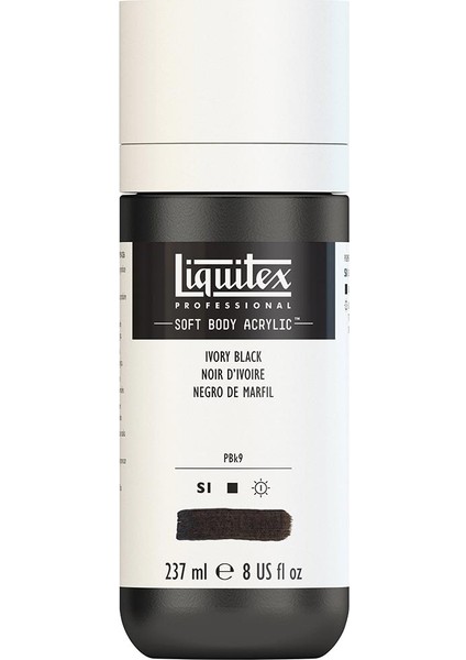 Professional Soft Body Akrilik Boya 237ML Ivory Black 244 S1