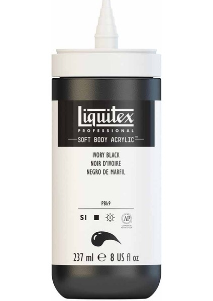 Professional Soft Body Akrilik Boya 237ML Ivory Black 244 S1 fırsatları