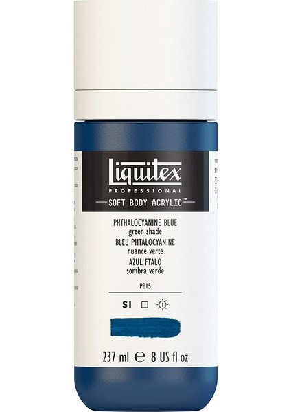 Professional Soft Body Akrilik Boya 237ML Phthalocyanine Blue Green Shade 316 S1