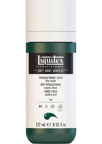 Professional Soft Body Akrilik Boya 237ML Phthalocyanine Green Blue Shade 317 S1 modelleri