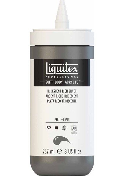 Professional Soft Body Akrilik Boya 237ML Iridescent Rich Silver 239 S2 modelleri