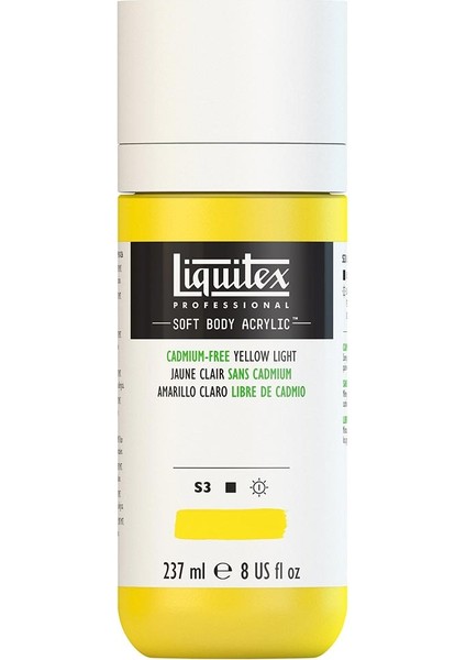 Professional Soft Body Akrilik Boya 237ML Cadmium-Free Yellow Light 889 S3