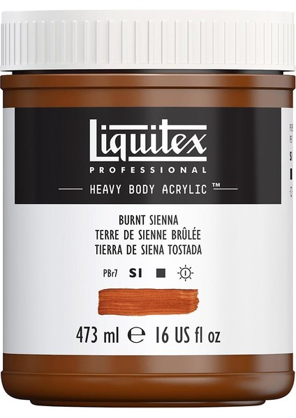 Professional Heavy Body Akrilik Boya 473ML Burnt Sienna 127 S1
