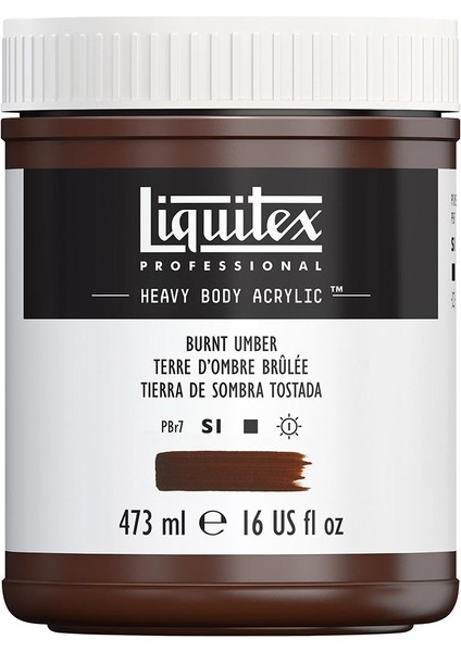 Professional Heavy Body Akrilik Boya 473ML Burnt Umber 128 S1