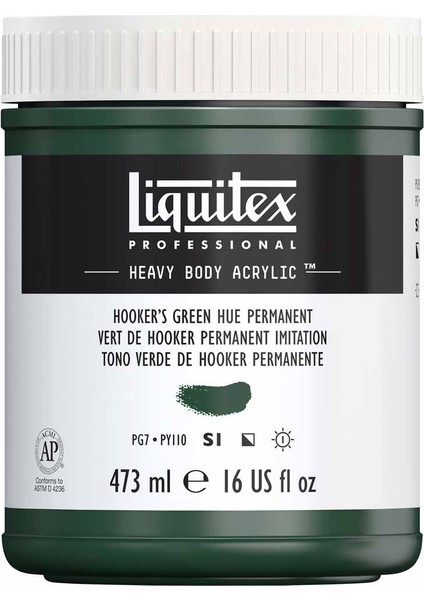 Professional Heavy Body Akrilik Boya 473ML Hooker’s Green Hue Permanent 224 S1