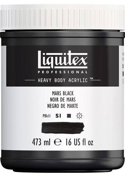 Professional Heavy Body Akrilik Boya 473ML Mars Black 276 S1