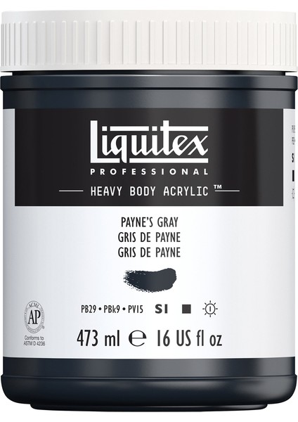 Professional Heavy Body Akrilik Boya 473ML Payne's Gray 310 S1 modelleri