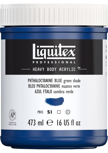 Professional Heavy Body Akrilik Boya 473ML Phthalocyanine Blue Green Shade 316 S1 modelleri