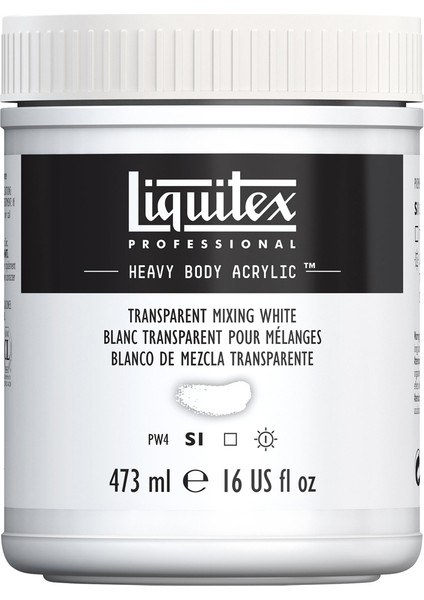Professional Heavy Body Akrilik Boya 473ML Transparent Mixing White 430 S1 modelleri