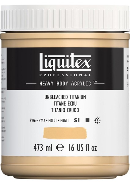 Professional Heavy Body Akrilik Boya 473ML Unbleached Titanium 434 S1