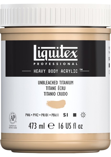 Professional Heavy Body Akrilik Boya 473ML Unbleached Titanium 434 S1 modelleri