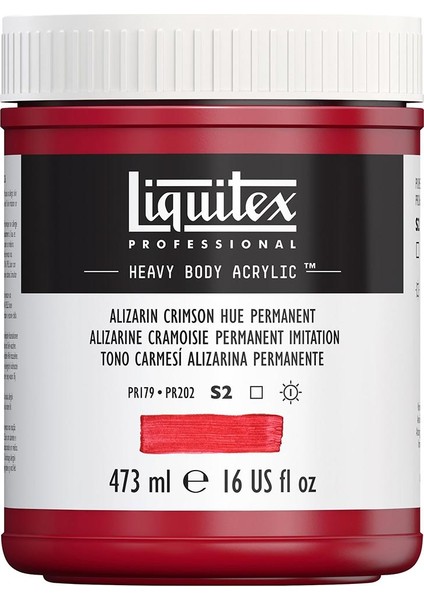 Professional Heavy Body Akrilik Boya 473ML Permanent Alizarin Crimson Hue 116 S2