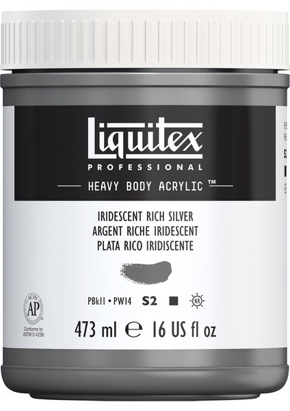 Professional Heavy Body Akrilik Boya 473ML Iridescent Rich Silver 239 S2 modelleri