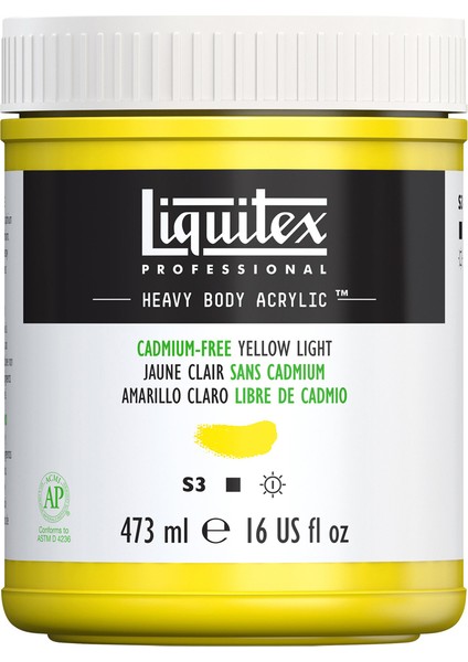 Professional Heavy Body Akrilik Boya 473ML Cadmium-Free Yellow Light 889 S3 modelleri