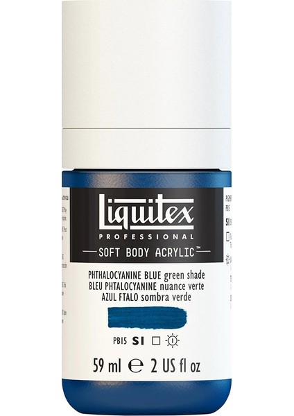 Professional Soft Body Akrilik Boya 59ML Phthalocyanine Blue Green Shade 316 S1