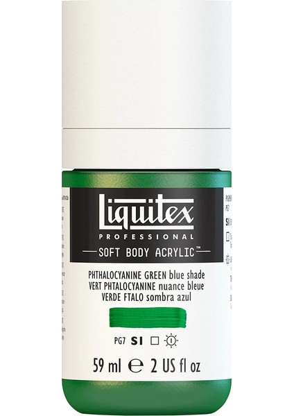Professional Soft Body Akrilik Boya 59ML Phthalocyanine Green Yellow Shade 319 S1
