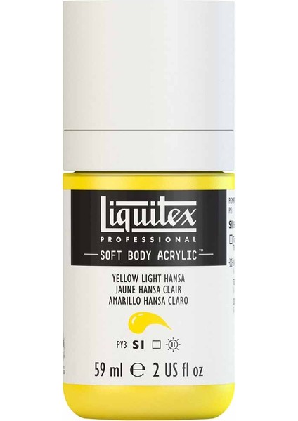 Professional Soft Body Akrilik Boya 59ML Yellow Light Hansa 411 S1 modelleri