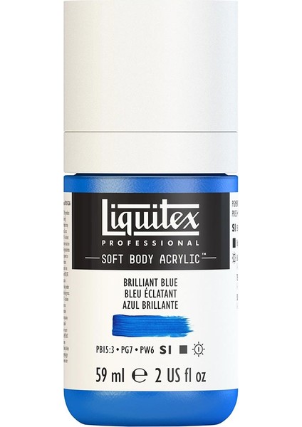 Professional Soft Body Akrilik Boya 59ML Brilliant Blue 570 S1