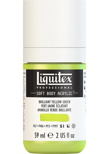 Professional Soft Body Akrilik Boya 59ML Brilliant Yellow Green 840 S1
