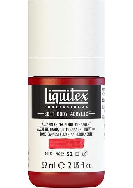 Professional Soft Body Akrilik Boya 59ML Alizarin Crimson Hue Permanent 116 S2