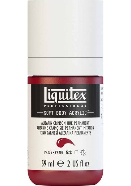 Professional Soft Body Akrilik Boya 59ML Alizarin Crimson Hue Permanent 116 S2