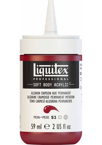 Professional Soft Body Akrilik Boya 59ML Alizarin Crimson Hue Permanent 116 S2