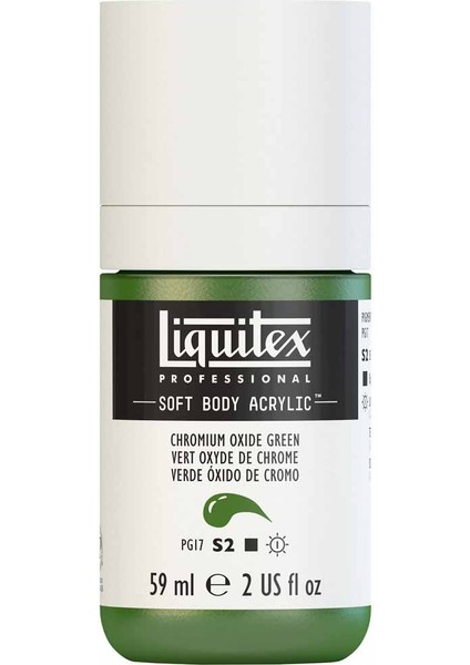 Professional Soft Body Akrilik Boya 59ML Chromium Oxide Green 166 S2