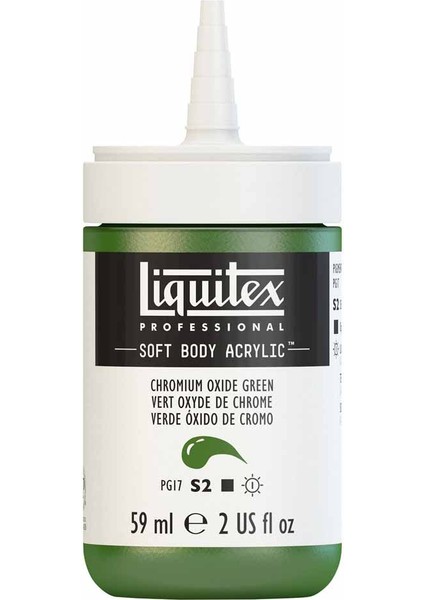 Professional Soft Body Akrilik Boya 59ML Chromium Oxide Green 166 S2