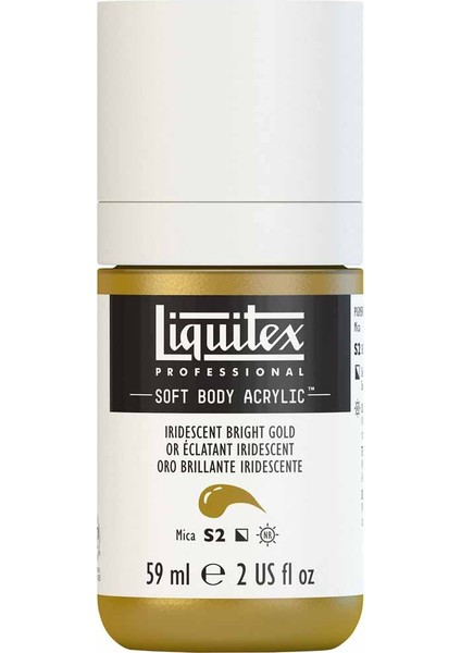 Professional Soft Body Akrilik Boya 59ML Iridescent Bright Gold 234 S2 modelleri