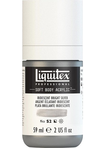 Professional Soft Body Akrilik Boya 59ML Iridescent Bright Silver 236 S2
