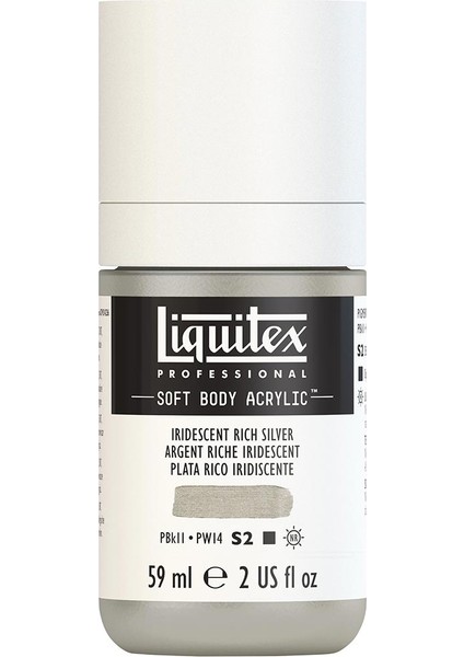 Professional Soft Body Akrilik Boya 59ML Iridescent Rich Silver 239 S2