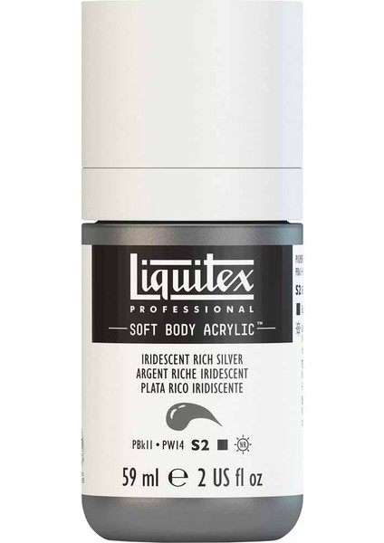 Professional Soft Body Akrilik Boya 59ML Iridescent Rich Silver 239 S2 modelleri