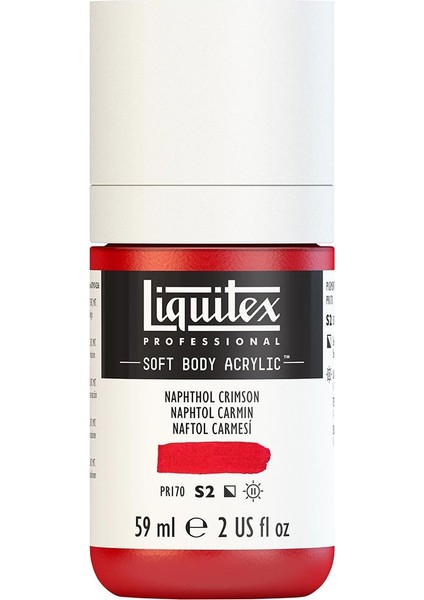 Professional Soft Body Akrilik Boya 59ML Naphthol Crimson 292 S2