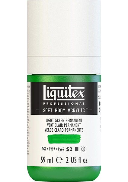 Professional Soft Body Akrilik Boya 59ML Light Green Permanent 312 S2