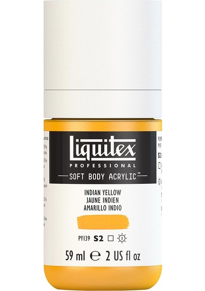Professional Soft Body Akrilik Boya 59ML Indian Yellow 324 S2