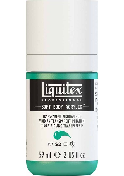 Professional Soft Body Akrilik Boya 59ML Transparent Viridian Hue 327 S2 modelleri