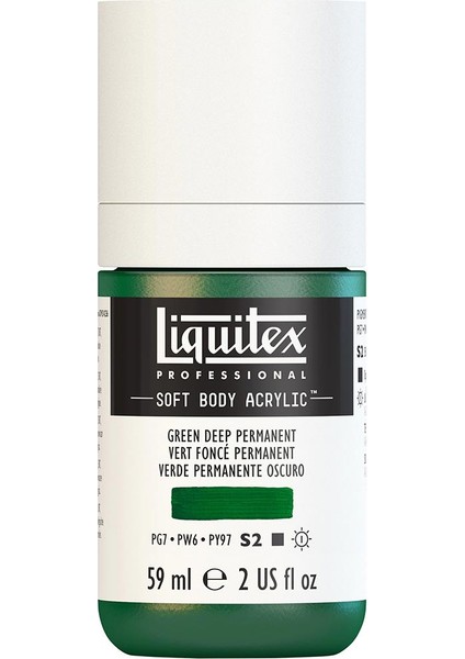 Professional Soft Body Akrilik Boya 59ML Green Deep Permanent 350 S2