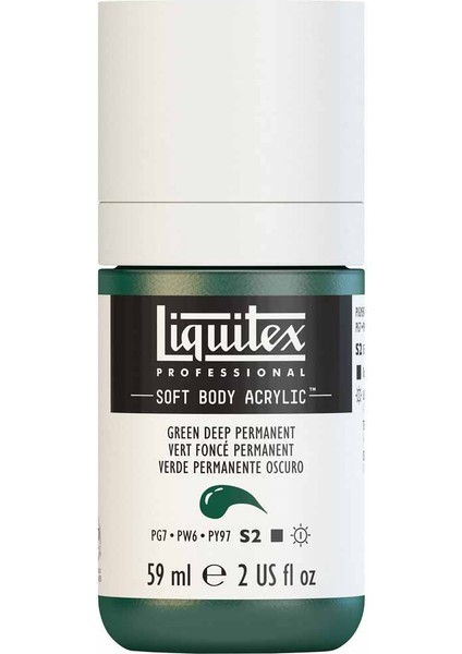 Professional Soft Body Akrilik Boya 59ML Green Deep Permanent 350 S2 modelleri