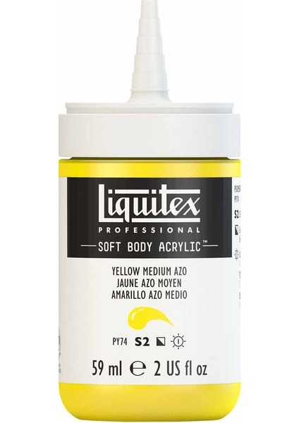 Professional Soft Body Akrilik Boya 59ML Yellow Medium Azo 412 S2 fırsatları