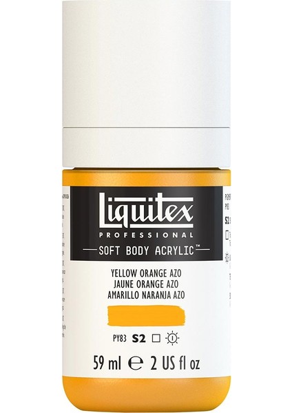 Professional Soft Body Akrilik Boya 59ML Yellow Orange Azo 414 S2