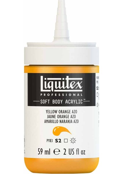 Professional Soft Body Akrilik Boya 59ML Yellow Orange Azo 414 S2 fırsatları