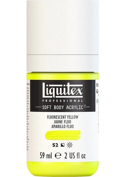 Professional Soft Body Akrilik Boya 59ML Fluorescent Yellow 981 S2