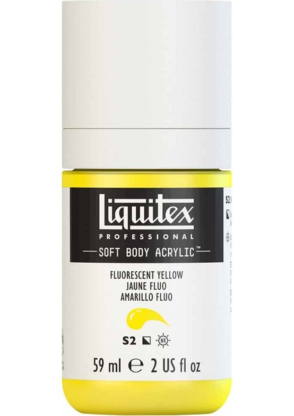 Professional Soft Body Akrilik Boya 59ML Fluorescent Yellow 981 S2 modelleri