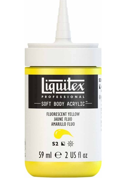 Professional Soft Body Akrilik Boya 59ML Fluorescent Yellow 981 S2 fırsatları