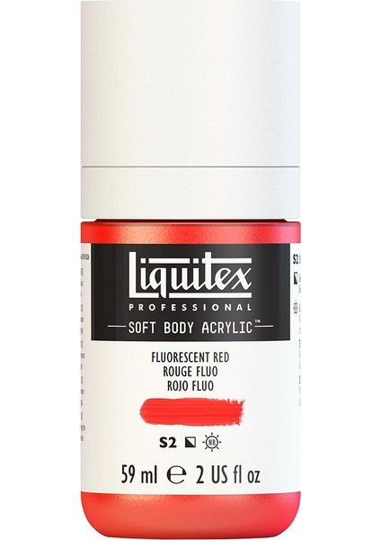 Professional Soft Body Akrilik Boya 59ML Fluorescent Red 983 S2