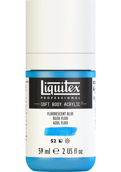 Professional Soft Body Akrilik Boya 59ML Fluorescent Blue 984 S2