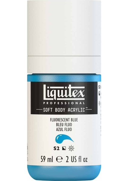 Professional Soft Body Akrilik Boya 59ML Fluorescent Blue 984 S2 modelleri