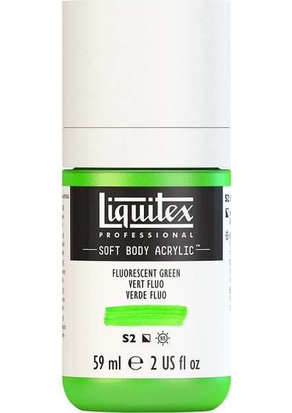 Professional Soft Body Akrilik Boya 59ML Fluorescent Green 985 S2