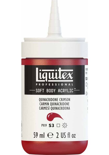 Professional Soft Body Akrilik Boya 59ML Quinacridone Crimson 110 S3