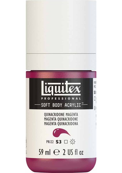 Professional Soft Body Akrilik Boya 59ML Quinacridone Magenta 114 S3 modelleri